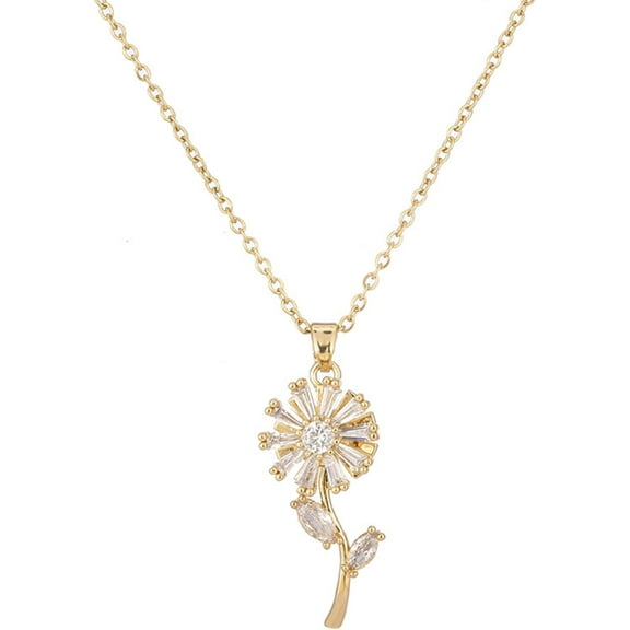 To My Daughter - Sunflower Fidget Necklace, You are My Sunshine Rotating Necklace, Spinning Sunflower Necklace Pendant, Sunflower Spinner Necklace, Sunflower Necklaces For Women (#2-Golden)