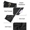 thumbnail image 2 of FEOYA Two Buttons Open Pants Mens Basketball Sweatpants Snap Button Pants Straight Leg Joggers Open Bottom Trousers with Pocket for Workout Athletic Active Sports Running L, 2 of 6
