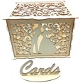 thumbnail image 1 of Caja de madera para tarjetas de regalo, suministros para bodas, caja hueca para tarjetas de presentación, caja para firmar, caja de madera para tarjetas de felicitación de boda, 1 of 6