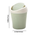 thumbnail image 2 of RFUGUG Cute Shake-Cover Desktop Trash Can | Mini Plastic Waste Basket | Perfect for Home, Office, Car & Restaurant | Space-Saving 6.69x4.13x4.13in, 2 of 7