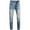 Blue9, variant on Mens Polyester and Big Men's Relaxed Fit Jeans High-end Ripped Printed Trendy Slim Jeans Denim Pants for Men Blue L