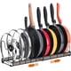thumbnail image 2 of Organizador de Sartenes y Ollas, Soporte Sartenes de Tamaño Ajustable, Estante de Sartenes con 10 Compartimientos para Almacenar Tapas de Ollas, Platos, Color Marrón, 2 of 22