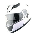 thumbnail image 2 of 1Storm New Motorcycle Bike Modular Full Face Helmet NOLED901 Dual Visor Sun Shield: Glossy White, 2 of 9