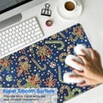 thumbnail image 4 of Long Mouse Pads for Desk,Blue Christmas Candy Cane Pattern Desk Mats on Top Of Desks, Desk Mouse Pad Extra Large with 3mm Non-Slip Base and Stitched Edge for Gaming,Office,Work,Home 31.5x15.7in, 4 of 5