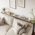 thumbnail image 3 of IdeaHouse 5.9" Narrow Sofa Table, Color Block Skinny Console Table, Slim Behind Couch Table for Living Room, Entryway, Hallway, Foyer - Grey, 3 of 7