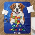 thumbnail image 4 of Autism Awareness Saint Bernard Accept Understand Love Cozy Sherpa Blanket St Dog Lover Warm Soft Throw Blanket - 12003, 4 of 5