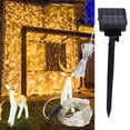 thumbnail image 1 of Cadena de luz solar, 200 LED Cadena de luz solar impermeable Alambre de cobre Luz de cadena LED Luz de cadena de alambre de cobre Diseño a prueba de futuro, 1 of 8