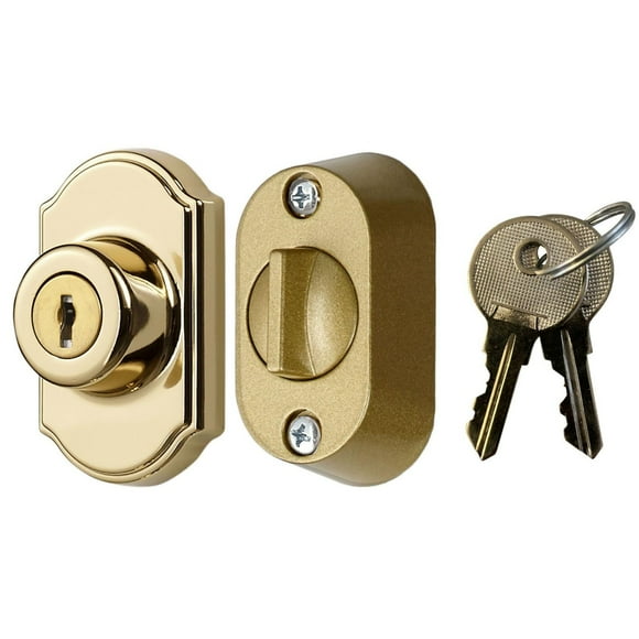 Cerrojo de seguridad con llave ideal para puertas contra tormentas y mosquiteras