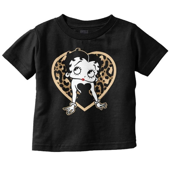 Betty Boop Leopard Print Heart Youth T Shirt Tee Girls Infant Toddler Brisco Brands 6M