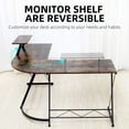 thumbnail image 6 of L-Shaped Computer Desk with Monitor Stand, Home Office Desk, Corner Desk, Larger Gaming Desk, Writing Study Desk Workstation, Removable Monitor Shelf, 6 of 8