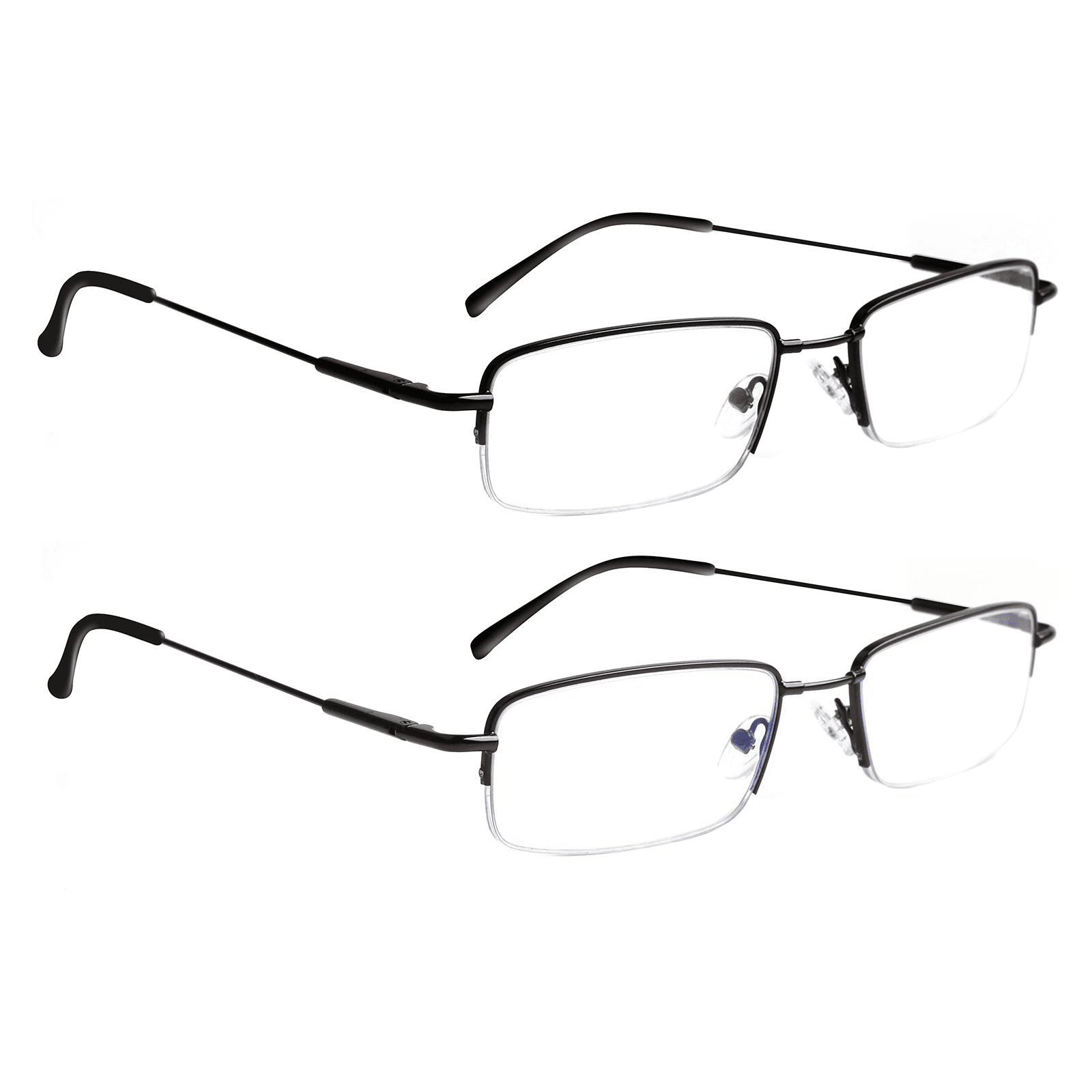 Kerecsen 2 Pack Reading Glasses for Men Metal Blue Light Blocking men ...