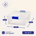 thumbnail image 5 of HOMZ 15.5-Quart Plastic Storage Bins with Latching Lids, 12 Pack, 5 of 8