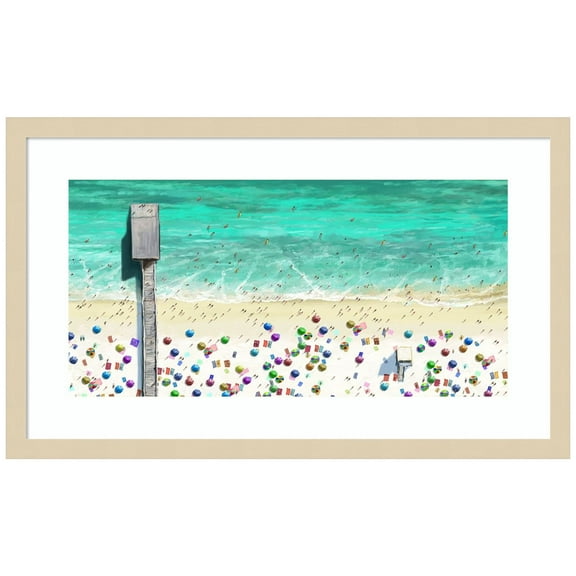 Amanti Art Beach Joy Wood Framed Wall Art Print