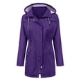 thumbnail image 2 of Gabardina impermeable LOMON con capucha larga para mujer, 2 of 6