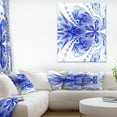 thumbnail image 1 of Fleur Fractale Bleue Douce Symmétrique - Impression sur Toile Florale, 1 of 3