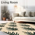 thumbnail image 2 of ODIKA 3'x5' Machine Washable Non-Slip Area Rug, Vintage Yuletide Pine Bathroom Holiday Celebration High Traffic Rug with Pad, Beige, 653185, 2 of 8