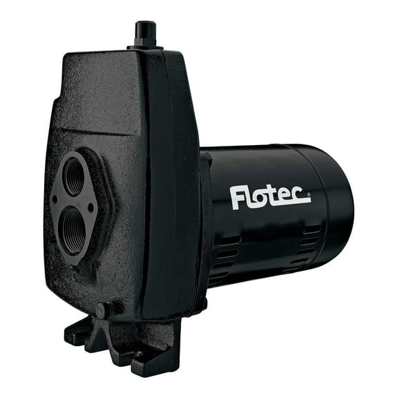 Flotec 1/2 HP Cast Iron Convertible Jet Pump Tackles Water Depths to 100'