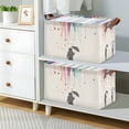 thumbnail image 2 of Yayeee Foldable Storage Basket for Shelves with Handles Waterproof Cloth Bins, Black Astronaut, 2 of 7
