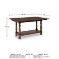thumbnail image 7 of Signature Design by Ashley Sturlayne Flip-Top Brown Sofa Table with a Drop-Leaf Design, 7 of 7