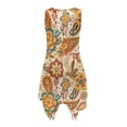 thumbnail image 6 of Yuyamidu Couples Matching Outfits Mens Beach Shirts Boho Floral Midi Dresses for Women Mens Collared Shirts Short Sleeve Button Down Asymmetrical Dress with Pockets, 6 of 7