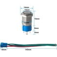thumbnail image 2 of 3 uds Premium 12V/24V 3A interruptor de botón momentáneo, interruptor de botón de 12Mm, interruptor impermeable Led azul Ip66 con cable de toma de corriente, 2 of 5