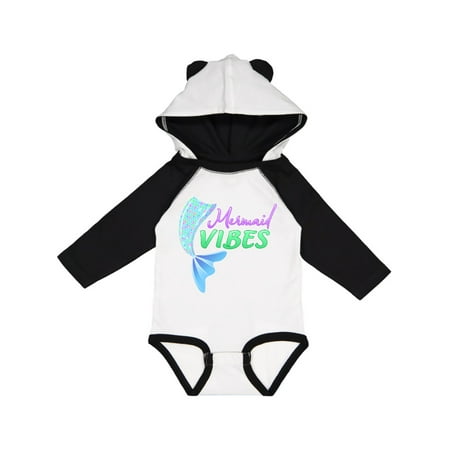 

Inktastic Mermaid Vibes- mermaid tail Gift Baby Girl Long Sleeve Bodysuit