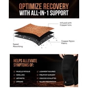 TheraCopper Copper Knee Brace for Men & Women (2 Pack) — Non-Slip Compression Copper Knee Sleeves for Fitness, Running, Workouts & Daily Wear (Large)
