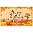 thumbnail image 6 of Autumn Leaves Happy Birthday Pumpkins Sunflowers Harvest Banner for Celebration Outdoor Decoration Thanksgiving, 6 of 7