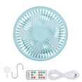 thumbnail image 2 of 4 in 1 Camping Light Fan 3 Levels Adjustment Long Wind Distance Dense Grid Hanging Tent Fan with Remote Control 2 Hook Blue,CampingFanwithLight,CampingLightwithFan, 2 of 5