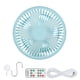 thumbnail image 1 of Cuatro en uno ventilador de lámpara de campamento tres etapas de ajuste de larga distancia de viento rejilla densa suspensión ventilador de tienda de campaña con control remoto 2 gancho azul, 1 of 10