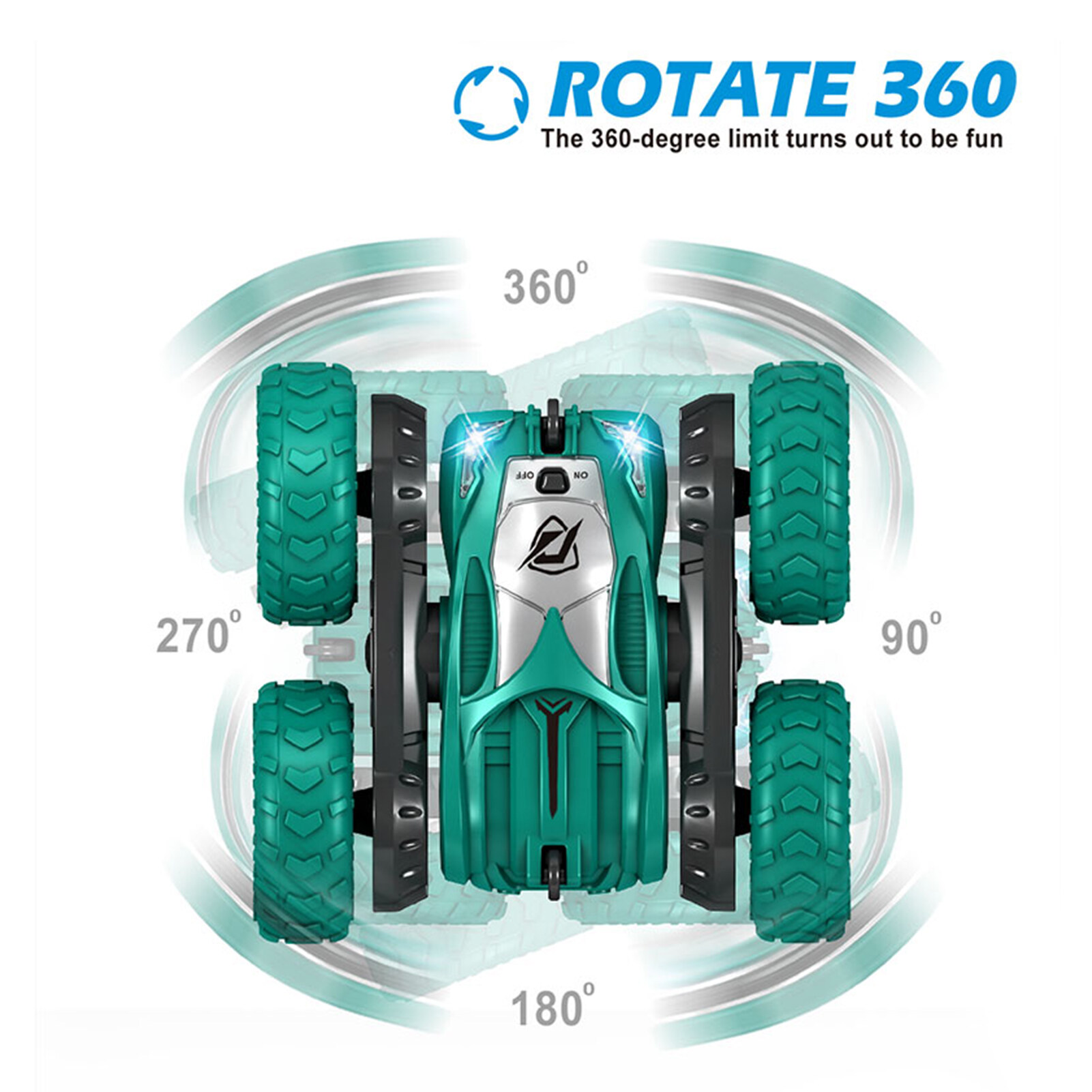 Two-in-one Rotating Tumbling Stunt Car Double-sided Driving RC Tracked Car Fall Resistant Remote Control Car