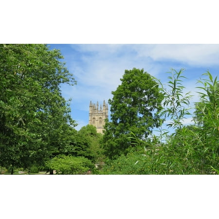 Canvas Print University Oxford Magdalen Rooftop Tower College Stretched Canvas 32 x