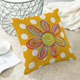 thumbnail image 5 of Summer Pillow Covers 18 X 18 Inch Set of 2, Polka Dot Yellow Watercolor Flower Decor Throw Pillow Covers Farmhouse Boho Outdoor Decorative Pillowcase for Couch Home Sofa Living Room, 5 of 6