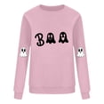 thumbnail image 4 of FDGIU Women's Halloween Sweatshirt 2025 - Spooky Ghost and Pumpkin Graphic Long Sleeve, Cute Fall Pullover Top, Funny Crewneck Cozy Seasonal Fashion, 4 of 4