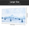 thumbnail image 4 of XMXT Non-Slip Gaming Mouse Pad, Snowy Watercolor Print Mousepad Computer Keyboard Mats Desk Pads Office Decor Accessories, 15.8"x29.5", 4 of 8