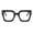 Black, variant on Siminsem Mirrored Square Sunglasses for Women, Retro Wide Temple Summer Shades, UV Protection Colorful Lens Statement Eyewear, Black, One Size