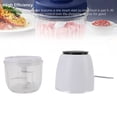thumbnail image 4 of Vegetable Chopper Blender, Multi Purpose Efficient ABS 304 Stainless Steel Electric Garlic Chopper 200W Safe Easy To Clean 300ML  for Home, 4 of 7