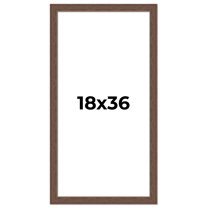18x36 Frame Brown Farmhouse Solid Wood Picture Frame Width 1.5 Inches | Interior Frame Depth 0.5