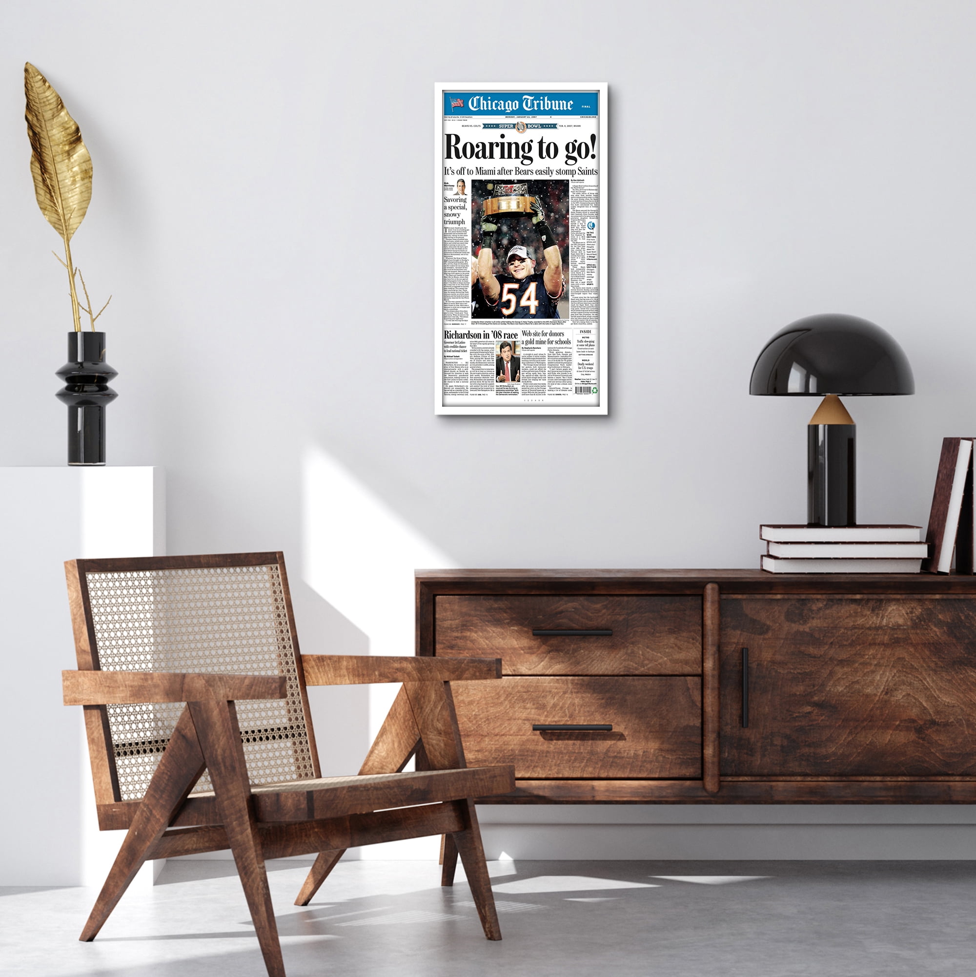 Americanflat Newspaper Frame - 11x22 Plexiglass Cover Specifically Framing Newspaper Pages - White