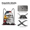 thumbnail image 4 of Fotbe American Bald Eagle Bolsa Mochila con Cordón Estampada, Bolsa de Gimnasio Deportiva, Bolsa Cinch, Bolsa con Cordón para Hombres y Mujeres-Small, 4 of 6