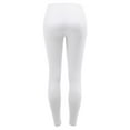 thumbnail image 4 of FashionMille Women's Solid Basic High Waisted Elastic Jersey Full Length Leggings Pant, 4 of 5