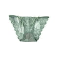 thumbnail image 2 of HUPOM Period Underwear For Women Silk Underwear For Women Low waist Elastic Waist Solid Thong Green One Size, 2 of 4