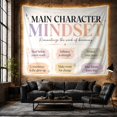 thumbnail image 6 of Main Character Mindset with Stars and Hearts, Inspirational Retro Style for Motivational Art Lovers, Positive Decor, Graduation Gift, Tapestry Wall Hanging for Bedroom and Dorm, 6 of 7