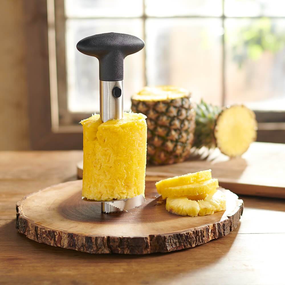 Pineapple Spiral Slicer Tool Easily Cuts Pineapple into Cool Shapes