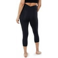 thumbnail image 4 of Ingrid & Isabel Basics Active Capri Maternity Legging with Crossover Panel, Supports Back, Black, 4 of 5