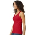 thumbnail image 3 of Gildan Softstyle Women Cotton Tank Top, Semi Fitted Sleeveless Feminine Undershirt, Cherry Red, 2XL, 3 of 5