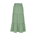 thumbnail image 6 of Maxi Skirts for Women Long Beach Skirts Pleated Elastic Waist Ruffled Skirt for Swim,Night Out,Casual Office, Party, 6 of 7