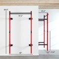 thumbnail image 7 of YYAo Barbell Bench Presses with Pull Up Bar, Wall Mounted and Adjustable, Squat Rack with 1000 Pounds Capacity, Red, 7 of 7