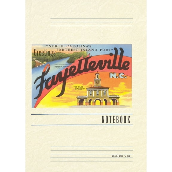Vintage Lined Notebook Greetings from Fayetteville, (Paperback)