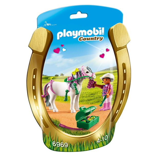 Playmobil Groomer with Heart Pony -